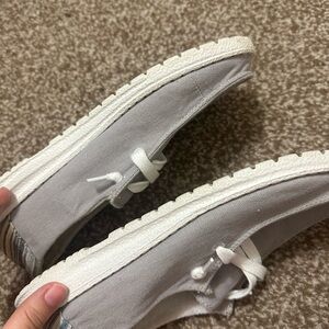 Gypsy Jazz Gray Canvas Slip-On Shoes